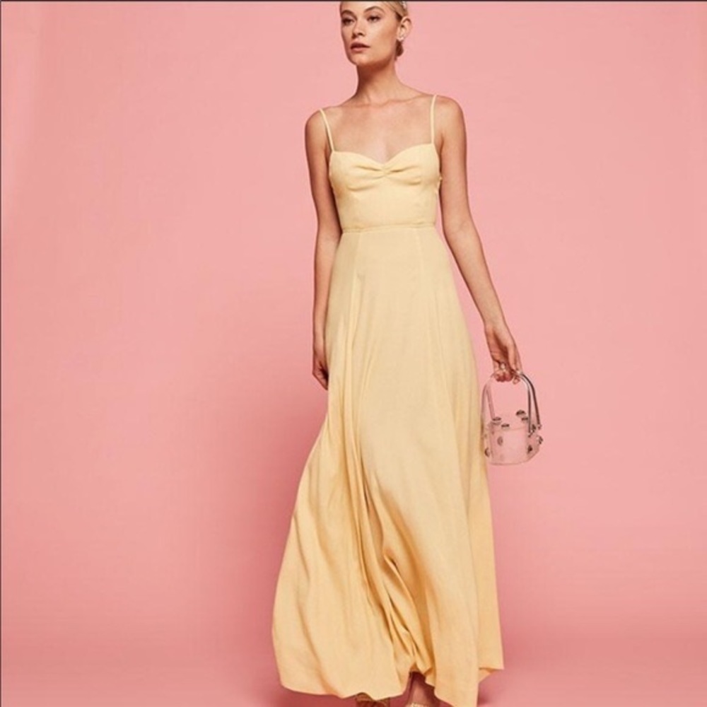 Reformation Thistle dress in buttercup size 2 (shortened for someone 5’5”)